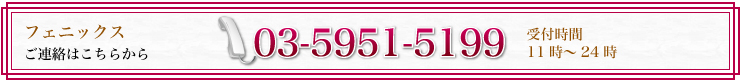 フェニックスへのご連絡は03-5951-5199